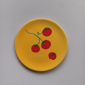 Pomodoro Tomatoes Appetizer Plate 6" Yellow Red Porcelain Gifts Italian Dinner